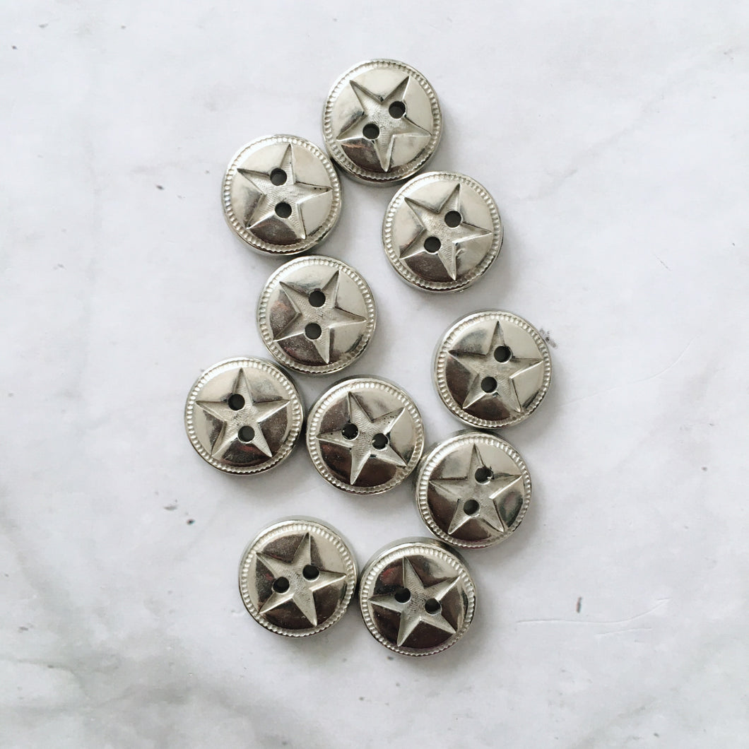 LOT DE 10 BOUTONS STAR 14MM